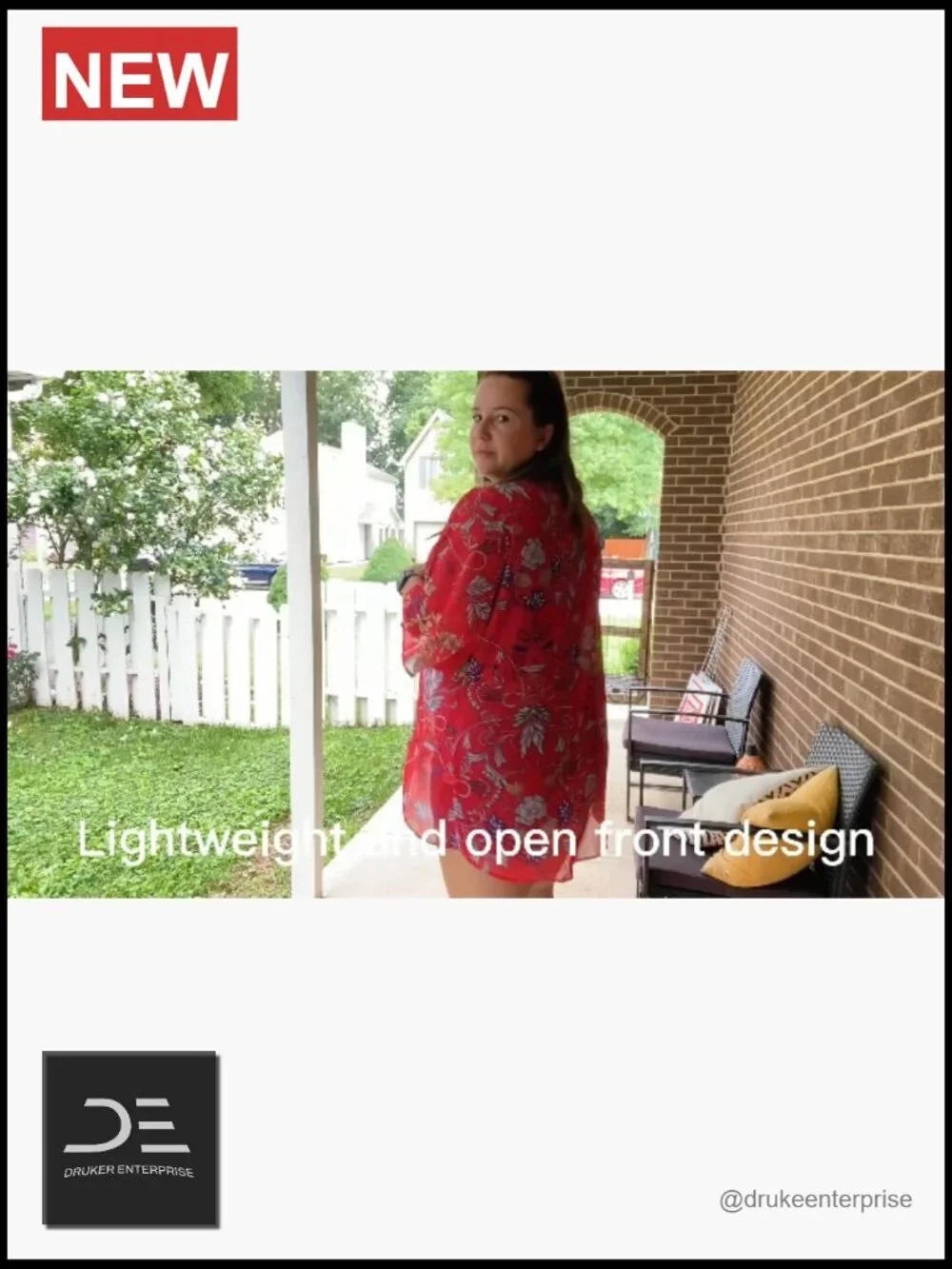 Floral Print Puff Sleeve Kimono Cardigan Loose Cover Up Blouse
